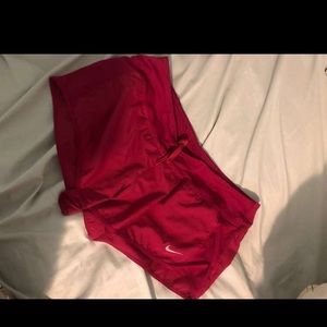Red Nike Dry Fit Running shorts size Large